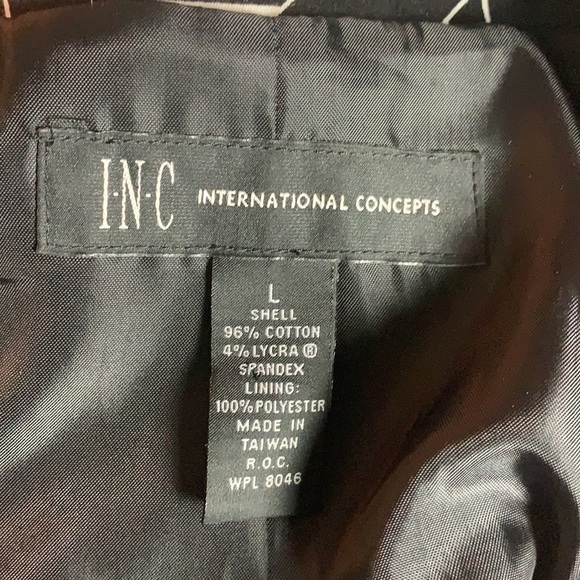 I-n-c black/white neutral print dress jacket size L - Picture 10 of 13